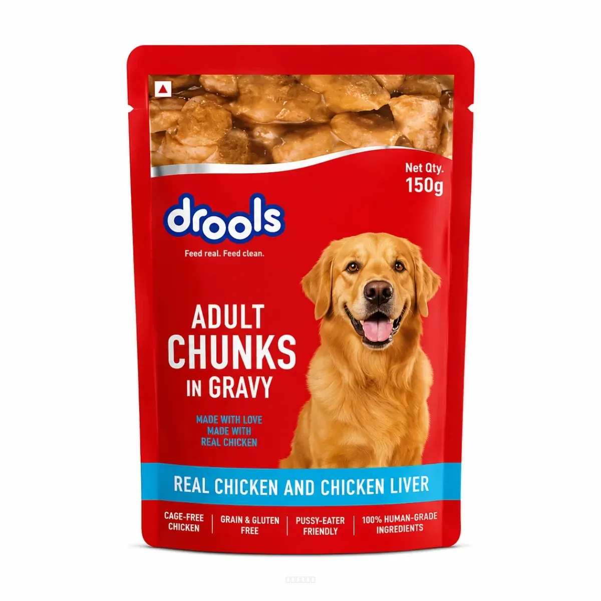 Drools Adult Chunks in Gravy – Real Chicken and Chicken Liver